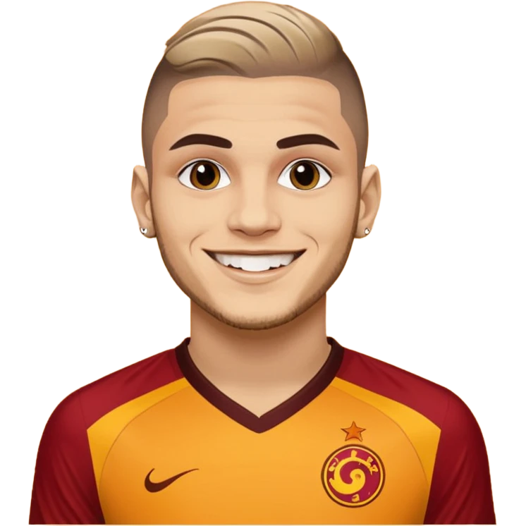 Mauro icardi Galatasaray formasıyla gol sevinci yapıyor emoji