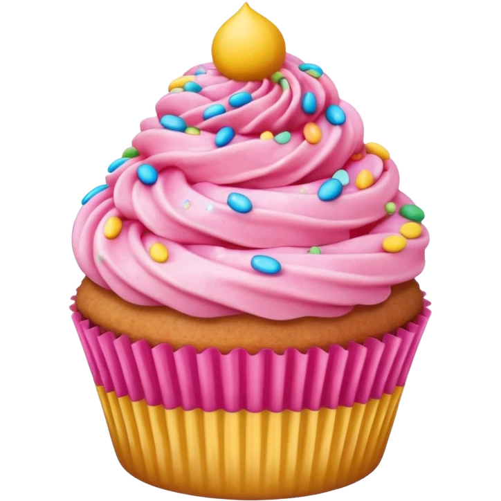 Cupcake with pink icing emoji