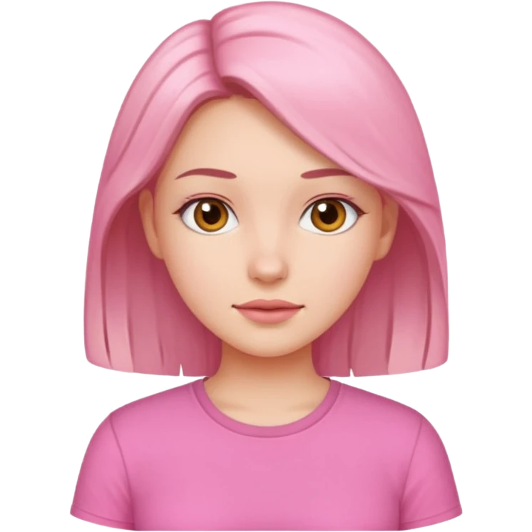 Pretty girl with pink shirt emoji