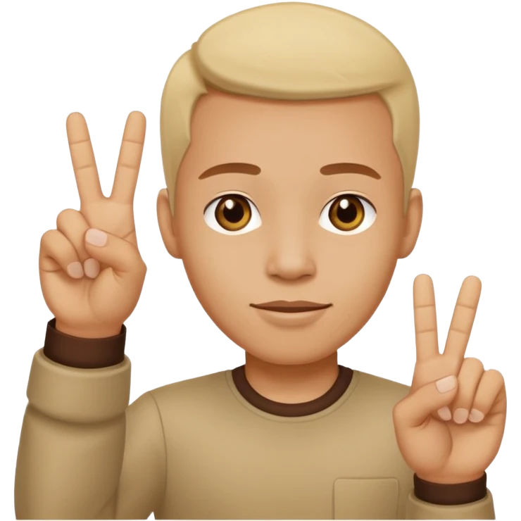 Yvl hand sign only 3 fingers up emoji