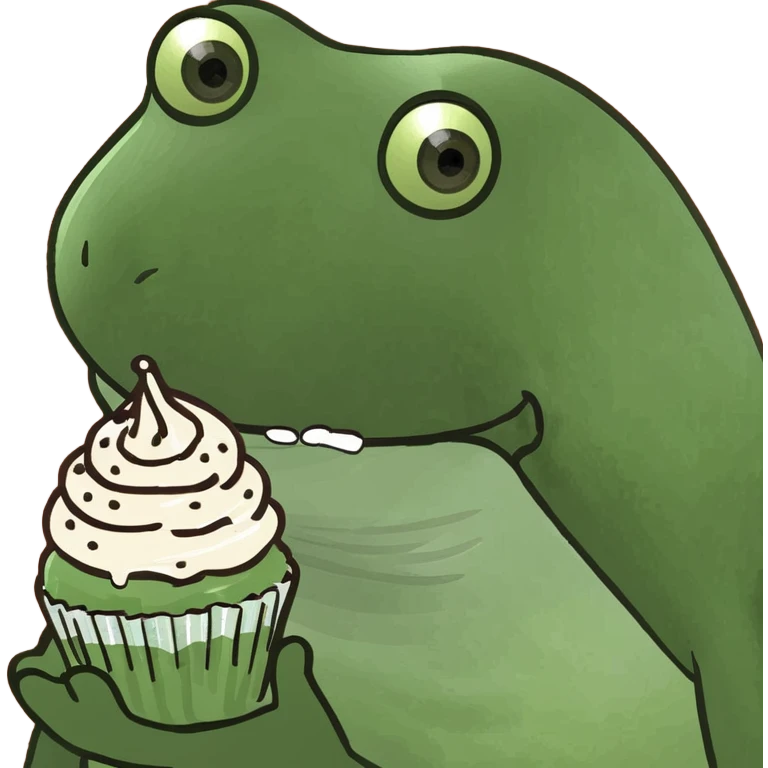 Frosting on mouth emoji