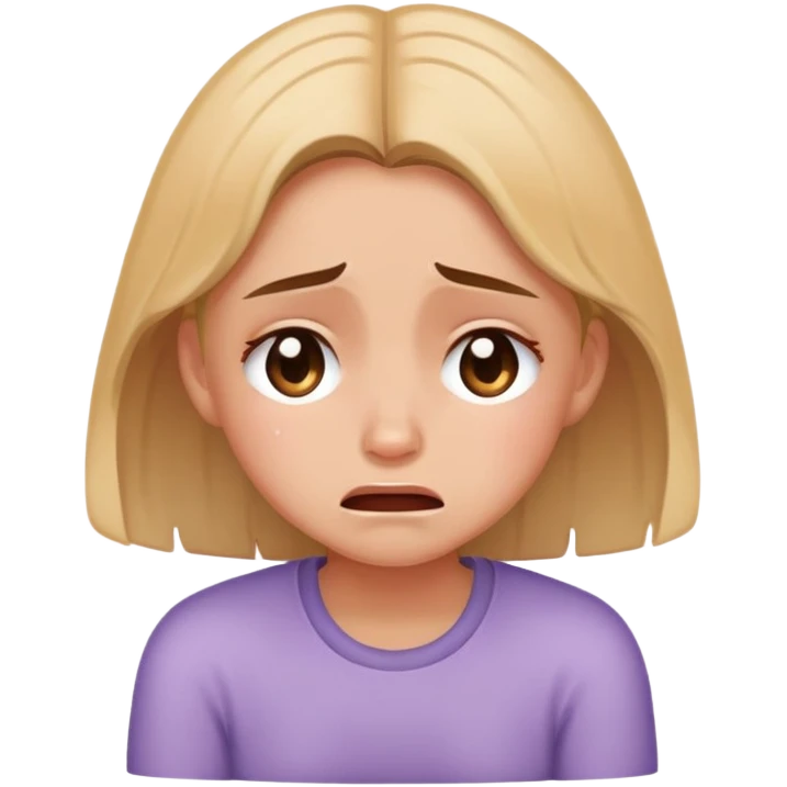 the girl sits and cries emoji