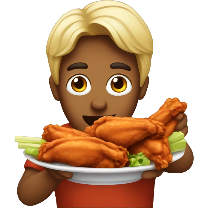 Eating buffalo wings  emoji
