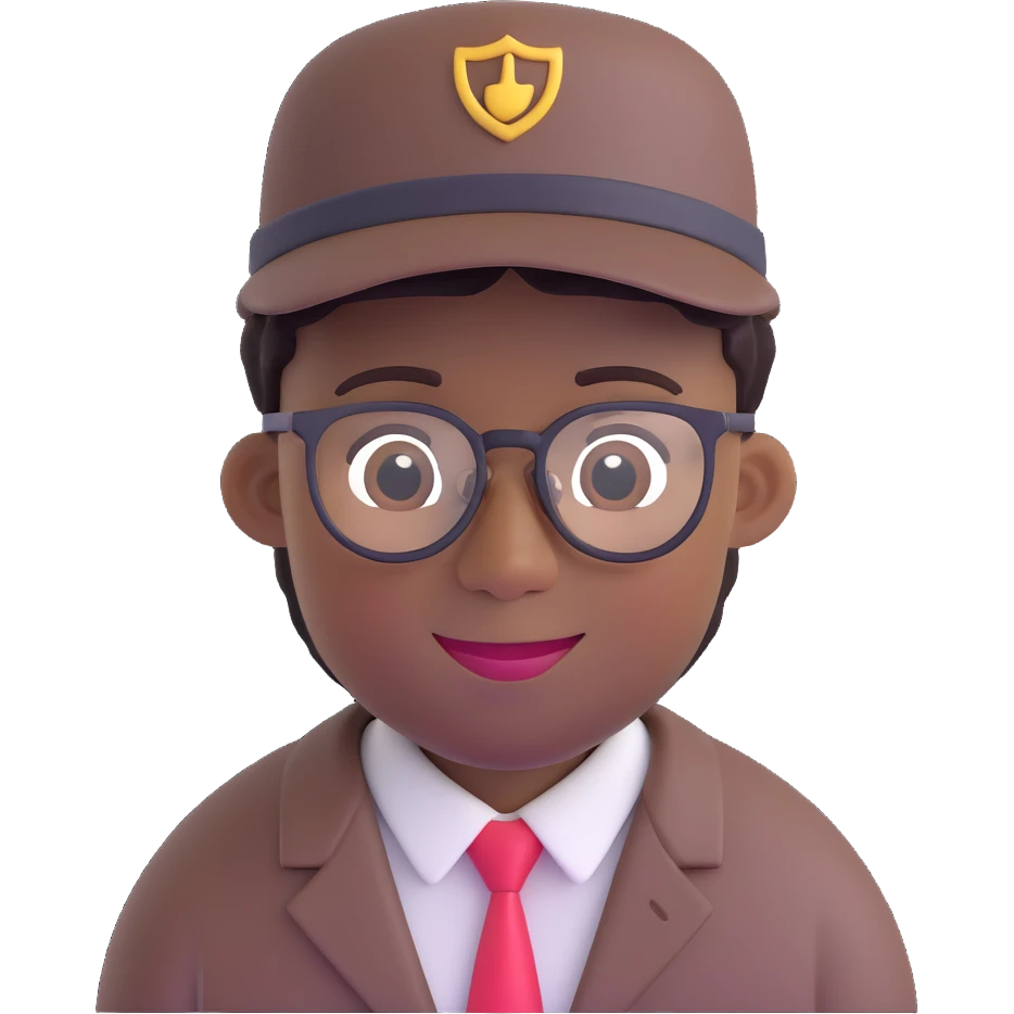 black man with glasses, Soul movie style, gentle smile, wearing a hat emoji