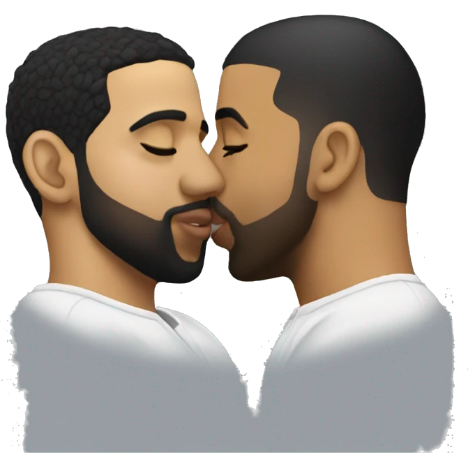 Drake kissing Drake emoji