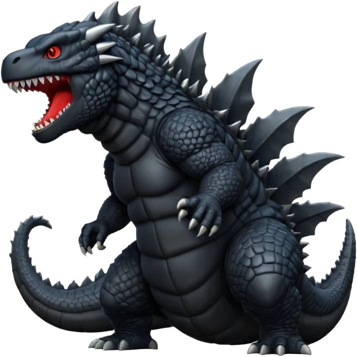 Godzilla black emoji