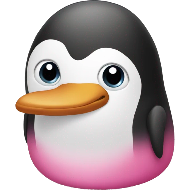 same emoji but a pink pinguin emoji