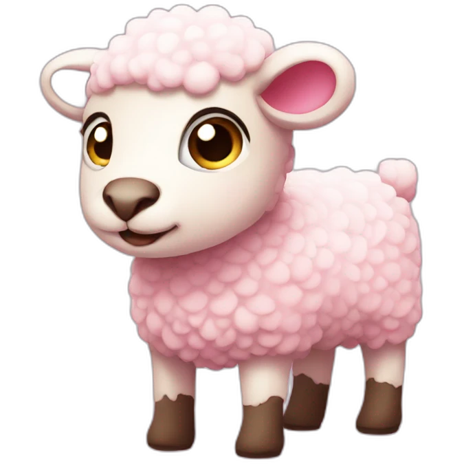 Pink lamb emoji