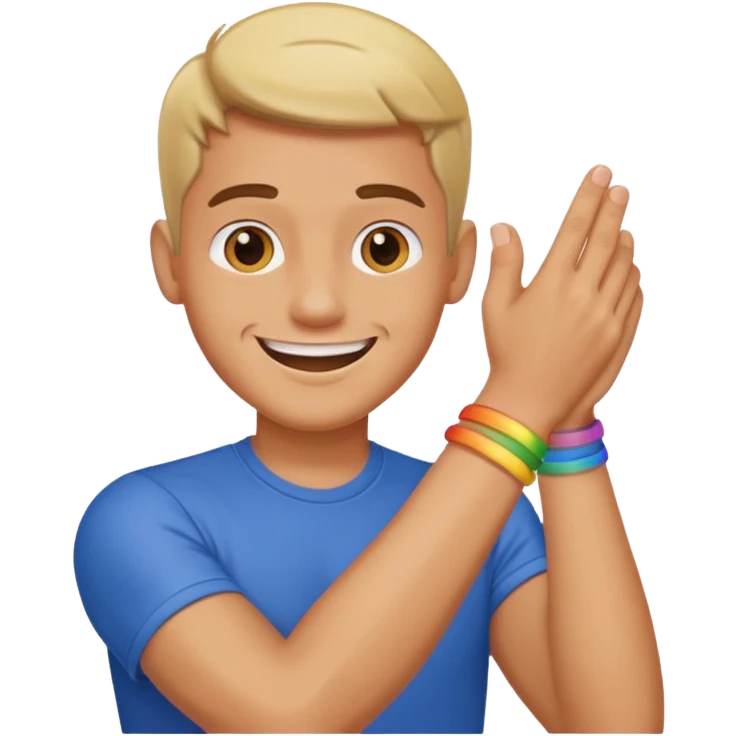 Gay man snapping his wrist like oh yeah girl emoji
