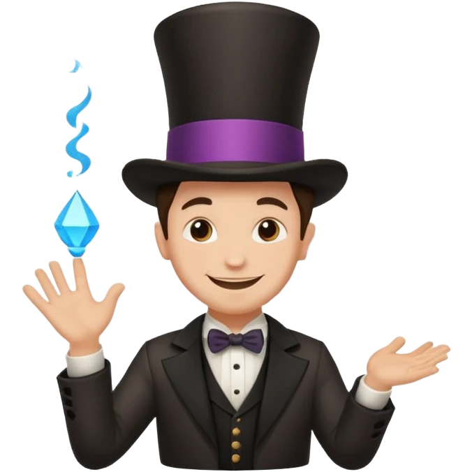 Magic poof cloud magician  emoji