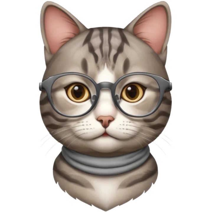 A philosopher cat emoji