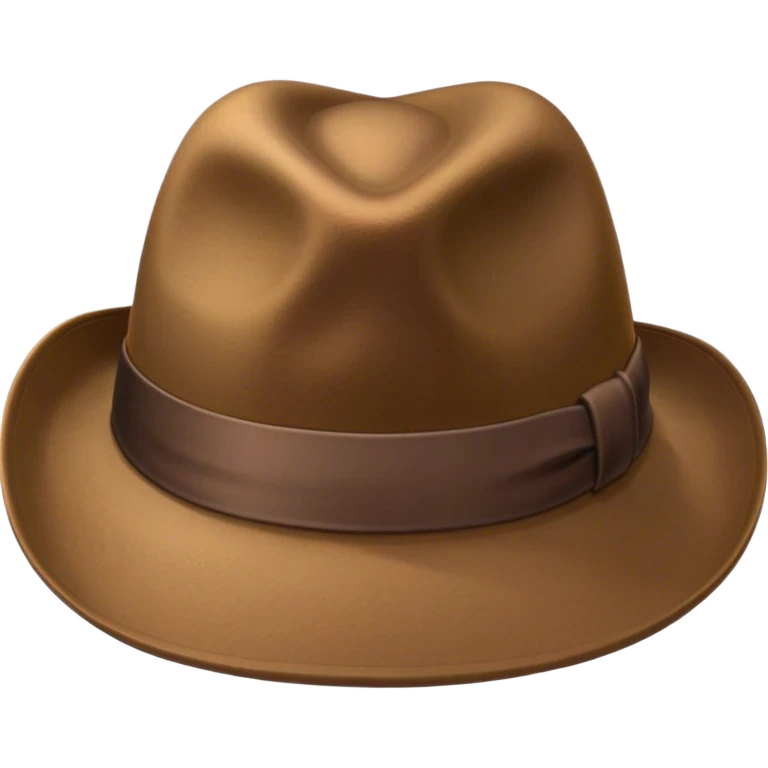 ￼Brown hat emoji