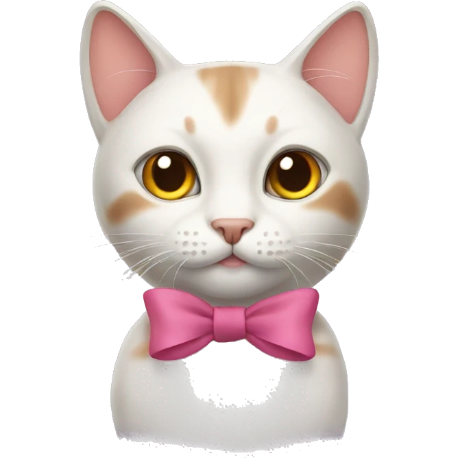 cat with a bow on its head  emoji