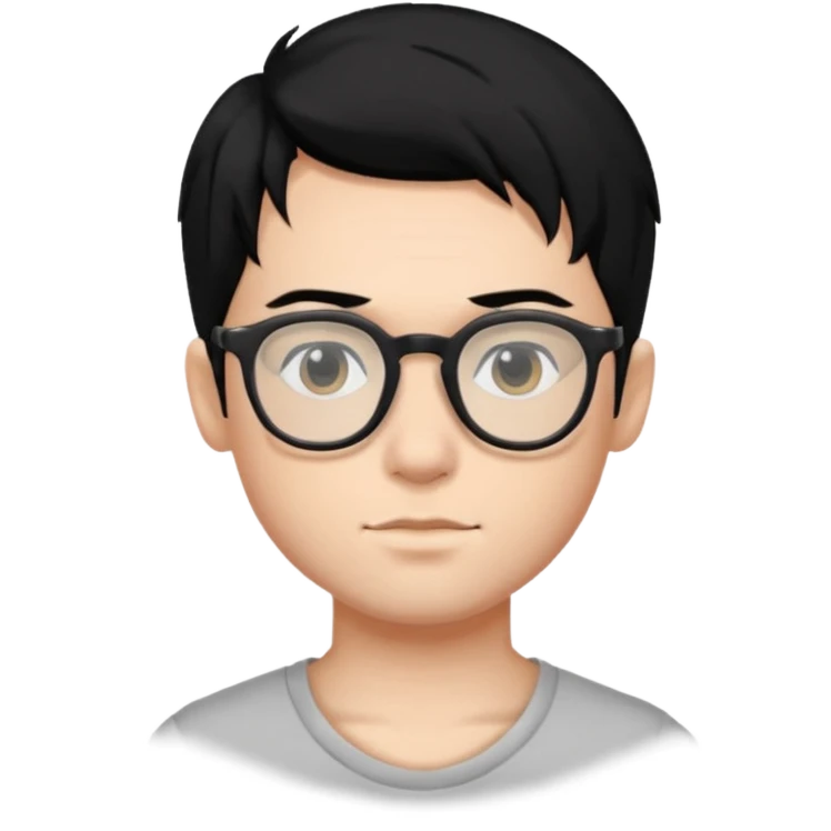 Has un chico con anteojos y tatuajes con pelo negro piel blanca emoji