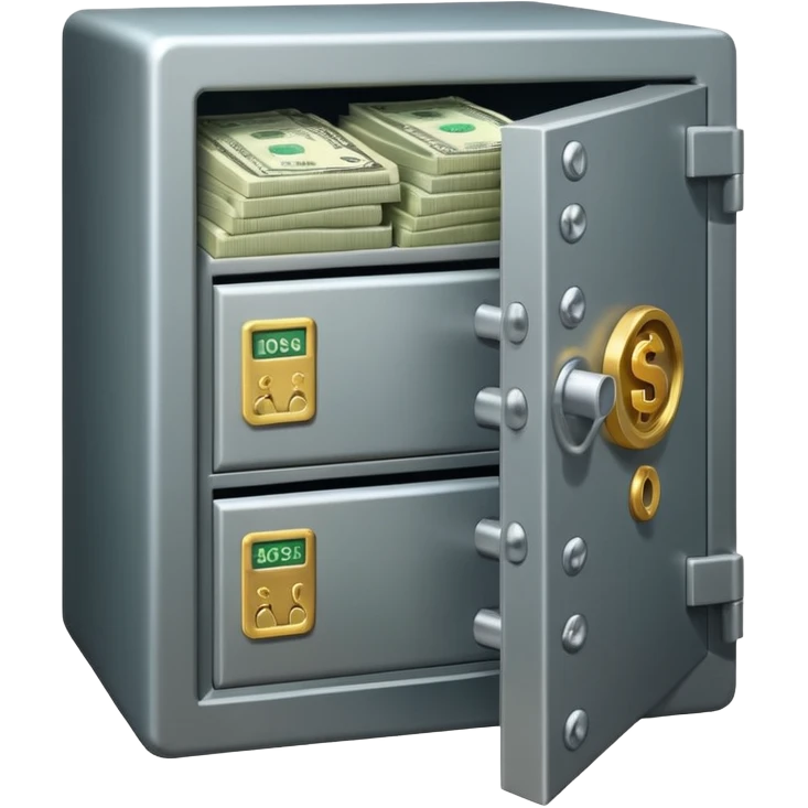unlocked bank vault full of cash emoji