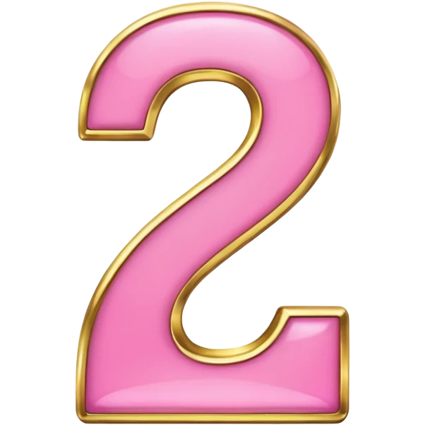 number four in pink and golden  emoji