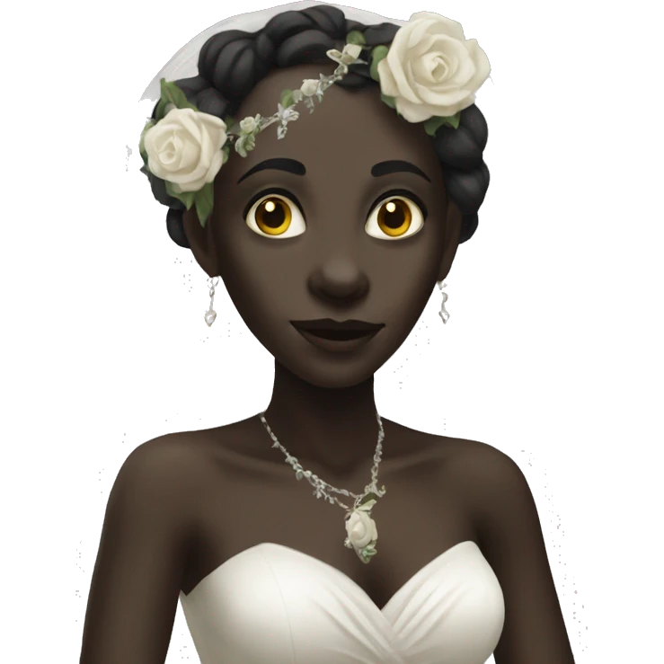 The dark-skinned goblin bride emoji