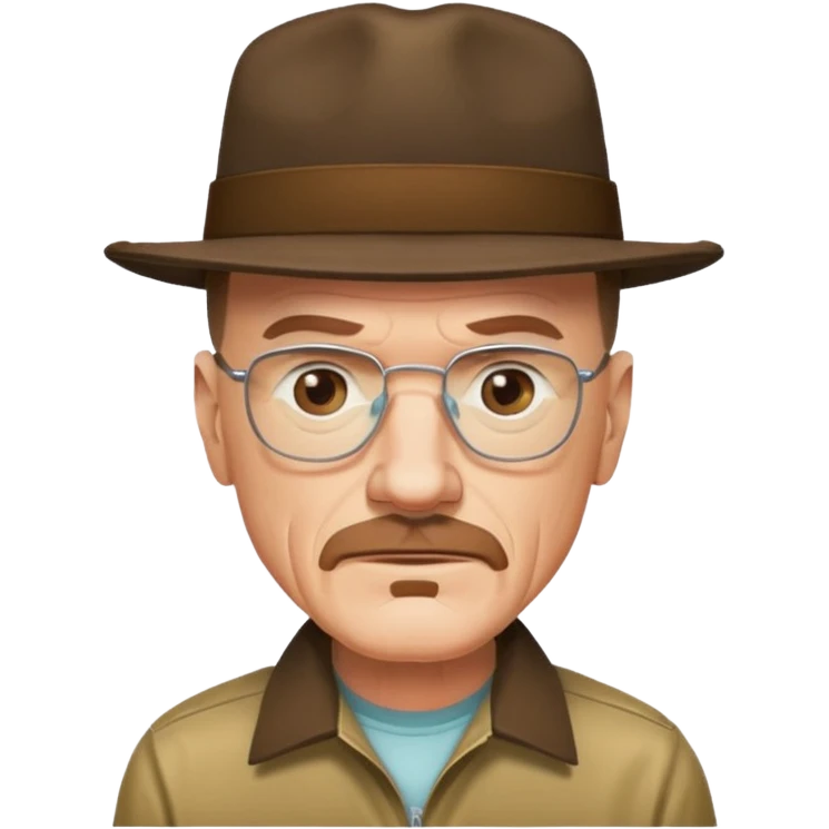 Walter White in hat emoji