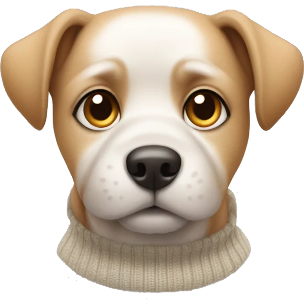 Dog wearing in sweater emoji