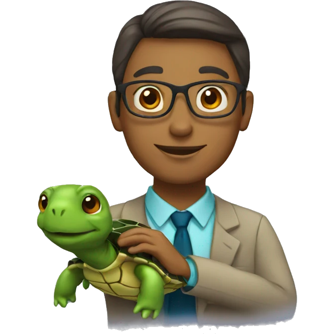 teacher who loves turtles emoji