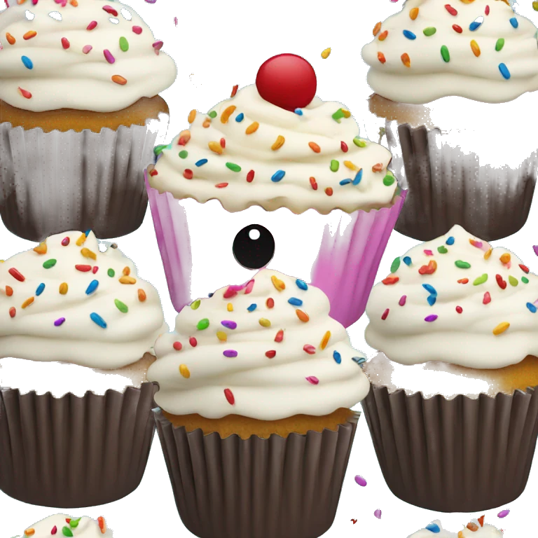Cupcake with sprinkles  emoji