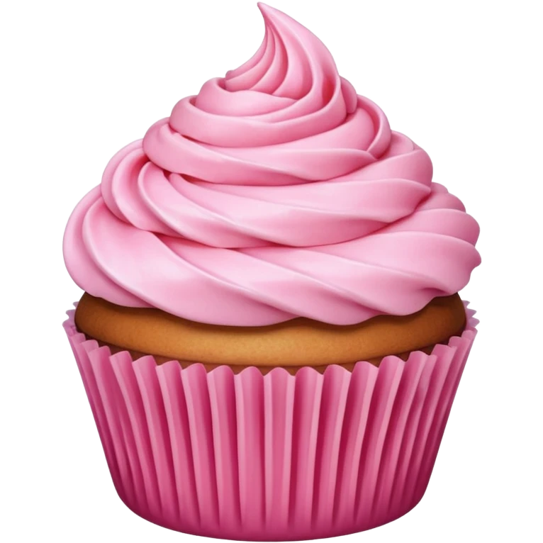 Cupcake with pink icing emoji
