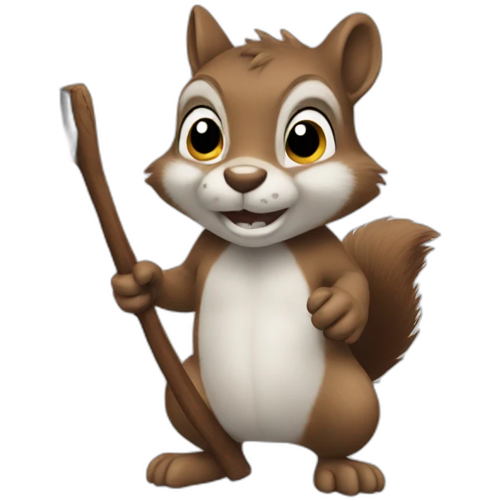 squirrel with an axe emoji