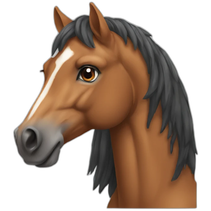 a spitting horse emoji