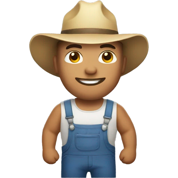 farmer with big muscles emoji