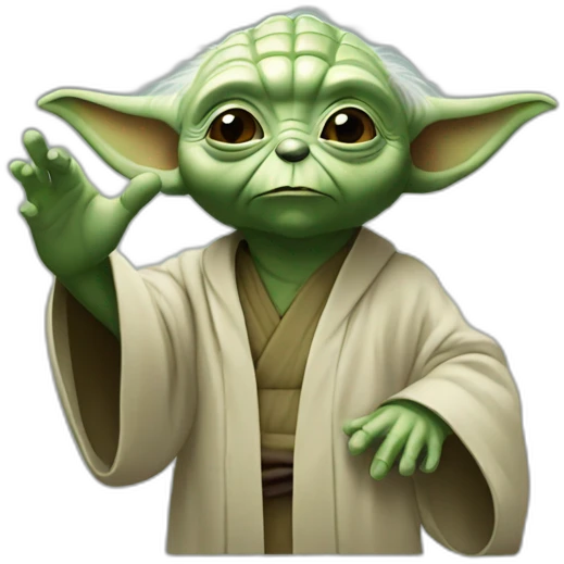 Yoda waving emoji