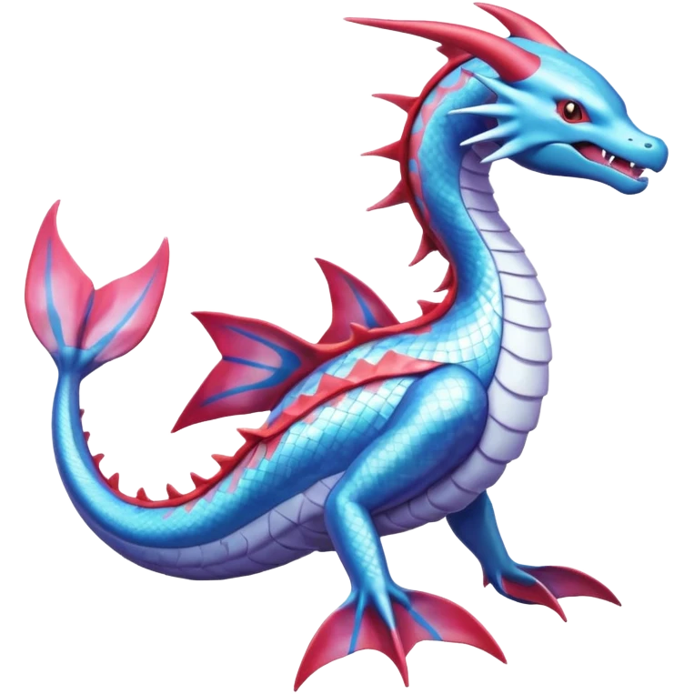 Gyarados-Milotic-Salamence-Suicune-Kyogre-fusion, full body emoji