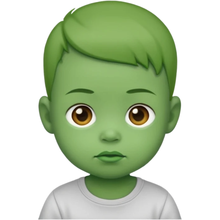 green baby with shirt emoji