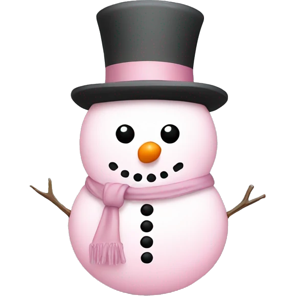 Light Pink snowman emoji