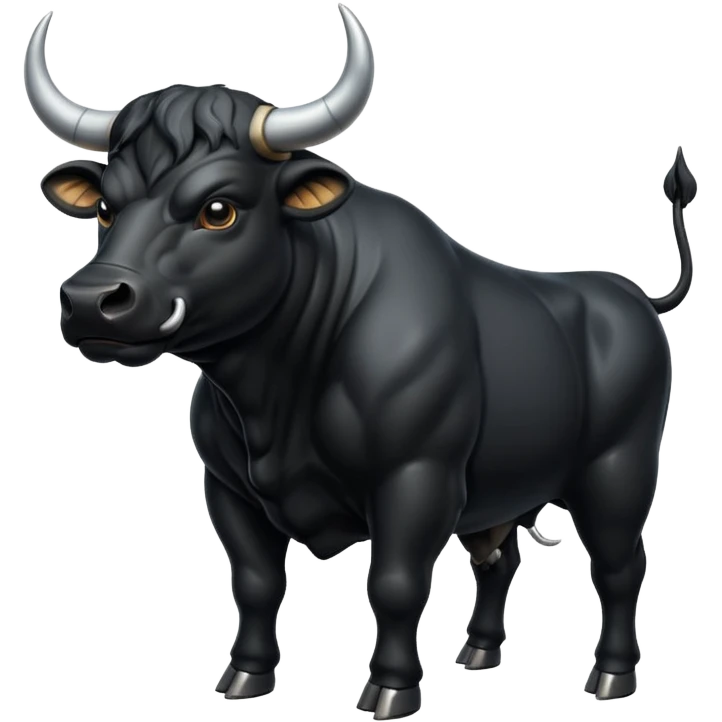 Black bull emoji