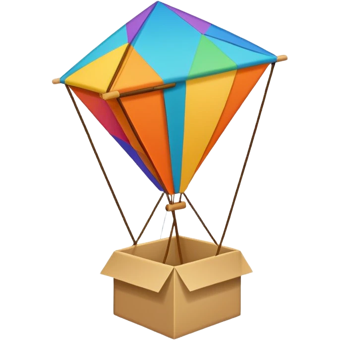 box type kite emoji