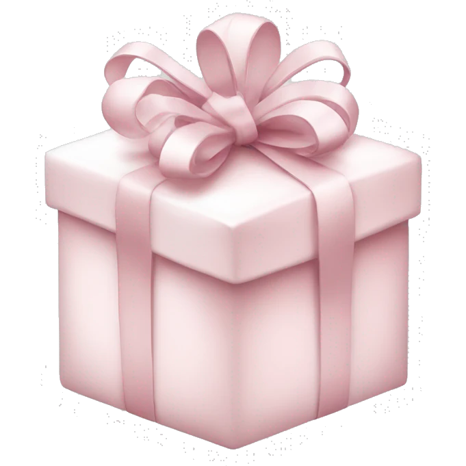 Light pink Christmas gifts under a white Christmas tree  emoji