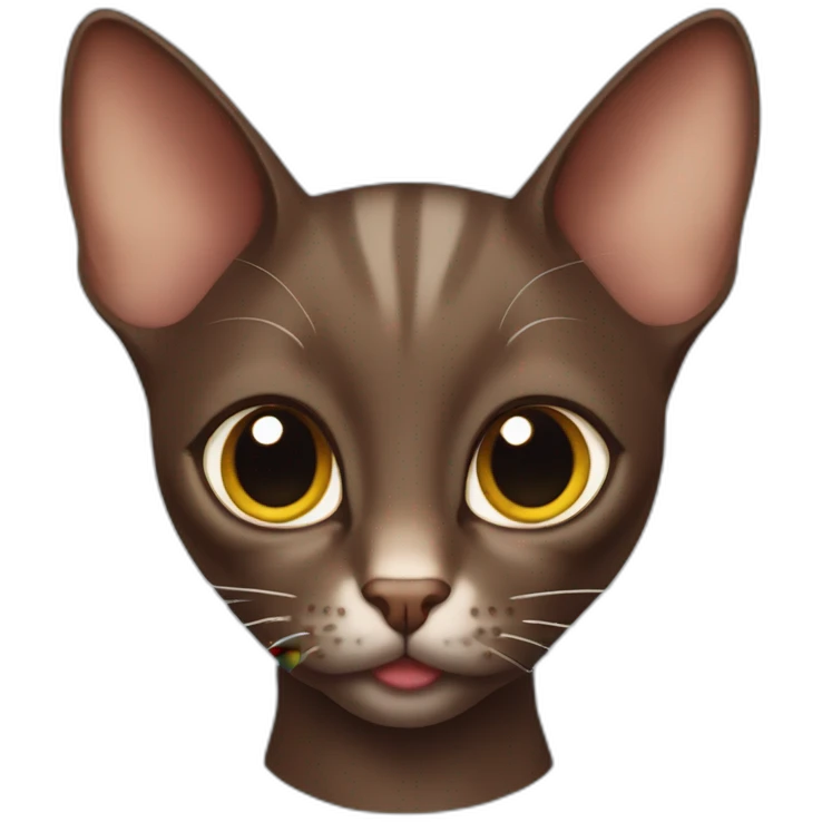 chocolate-like oriental cat emoji
