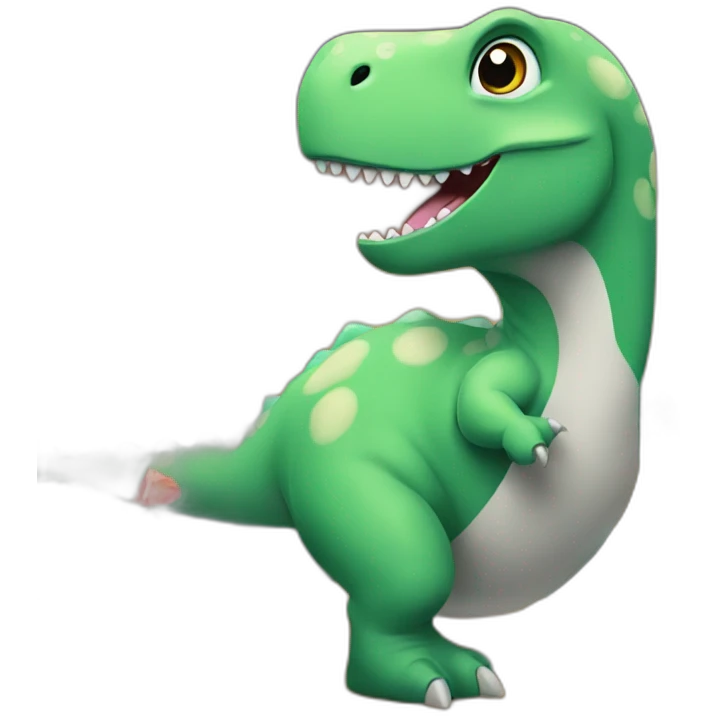 dinosaur having a party emoji