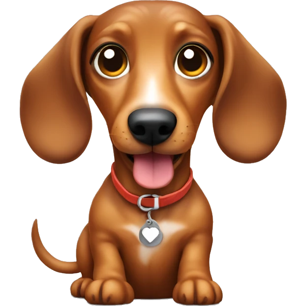 cute daschund dog travelling emoji