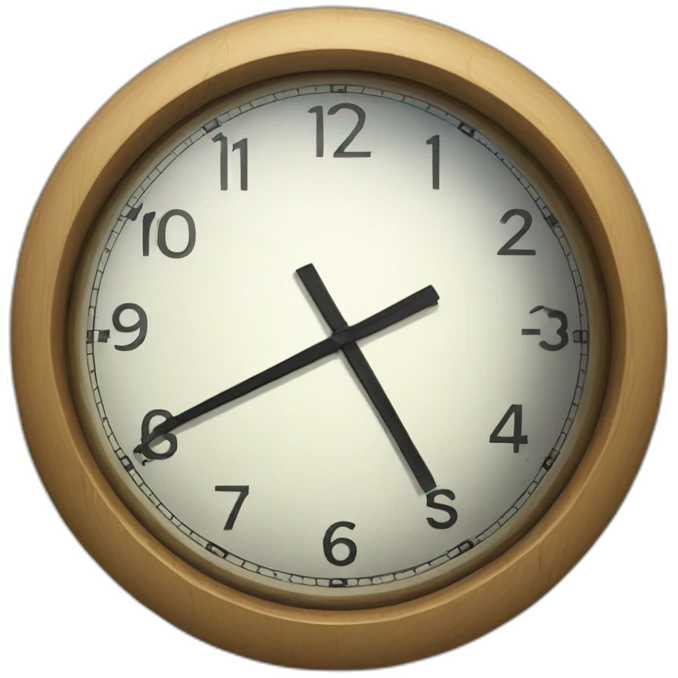 broken in half clock emoji
