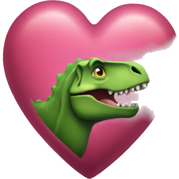 Dinosaur heart emoji