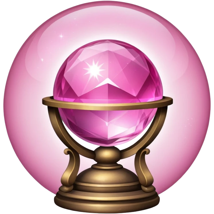 A pink crystal ball and tarot deck emoji