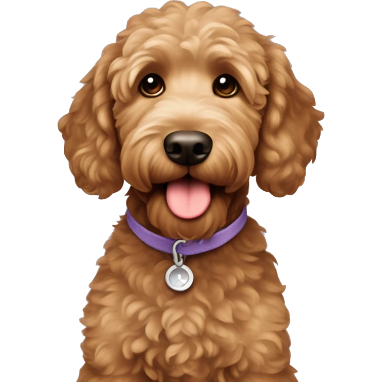 Brown Goldendoodle ￼ emoji