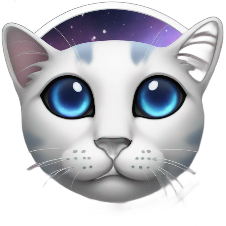 cat face and galaxy emoji