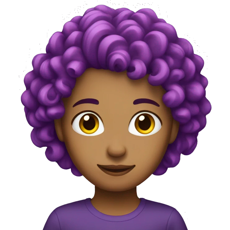 Curly purple hair emoji