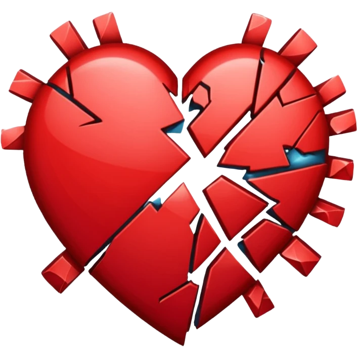 A heart broken  emoji