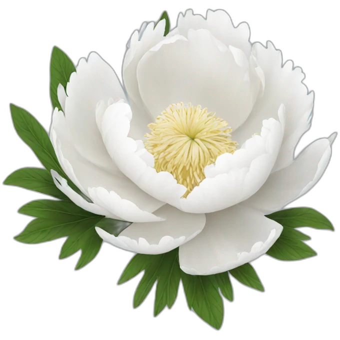 White peony emoji