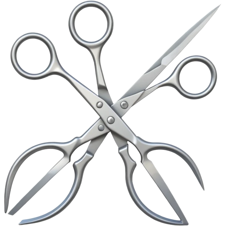 One metal scissors emoji
