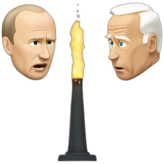 Putin and Biden fighting emoji
