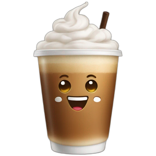 Smiling Cold coffee  emoji